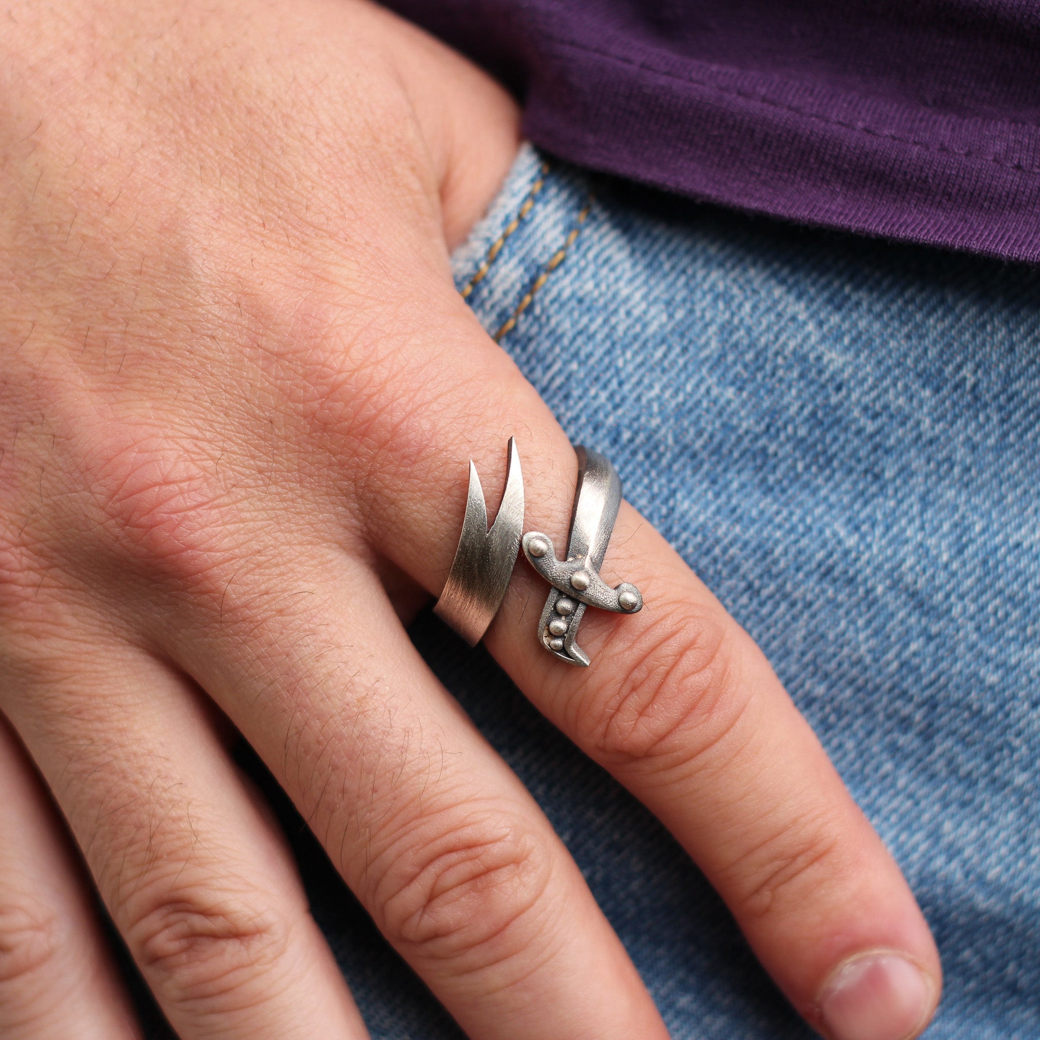 Sword Silver Rings