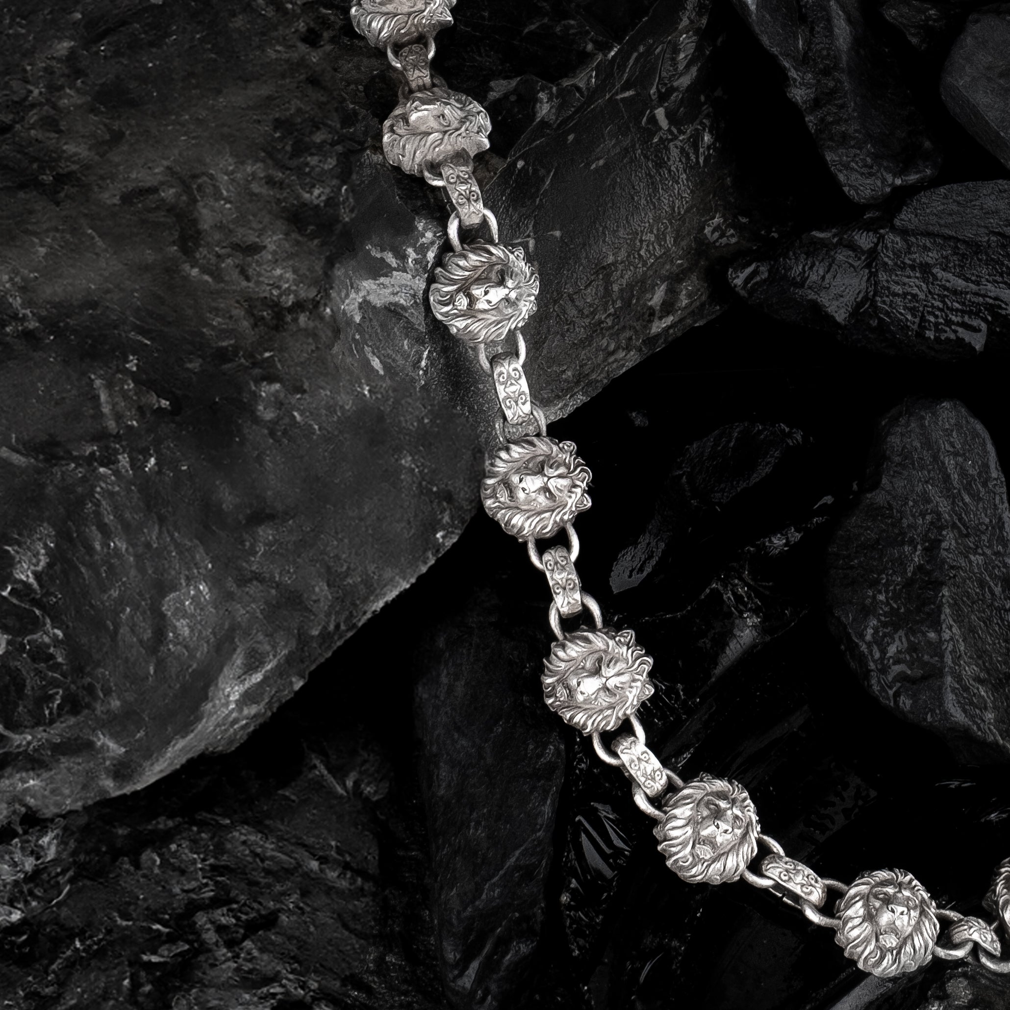 Sterling Silver Lion Head Necklace for Men – Handmade Bold Masculine Jewelry Gift
