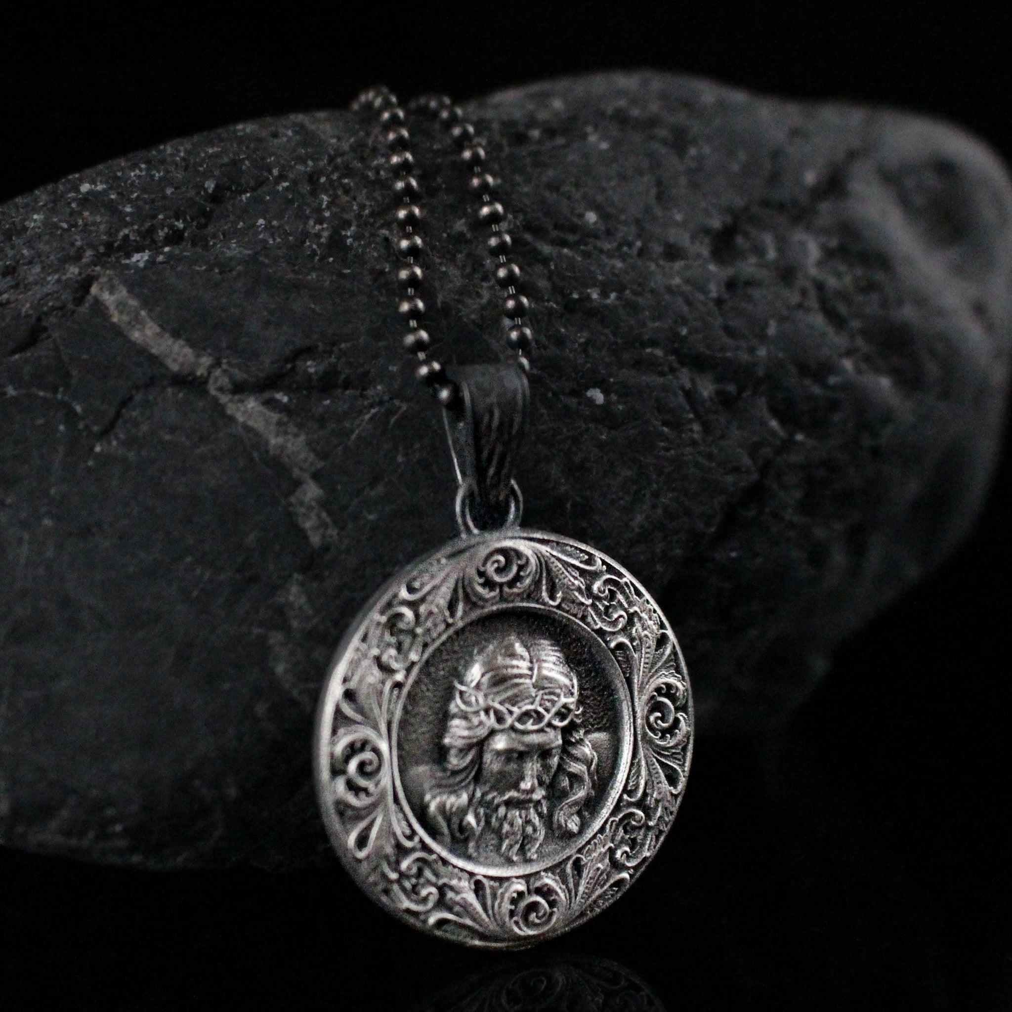 Sterling Jesus Necklace