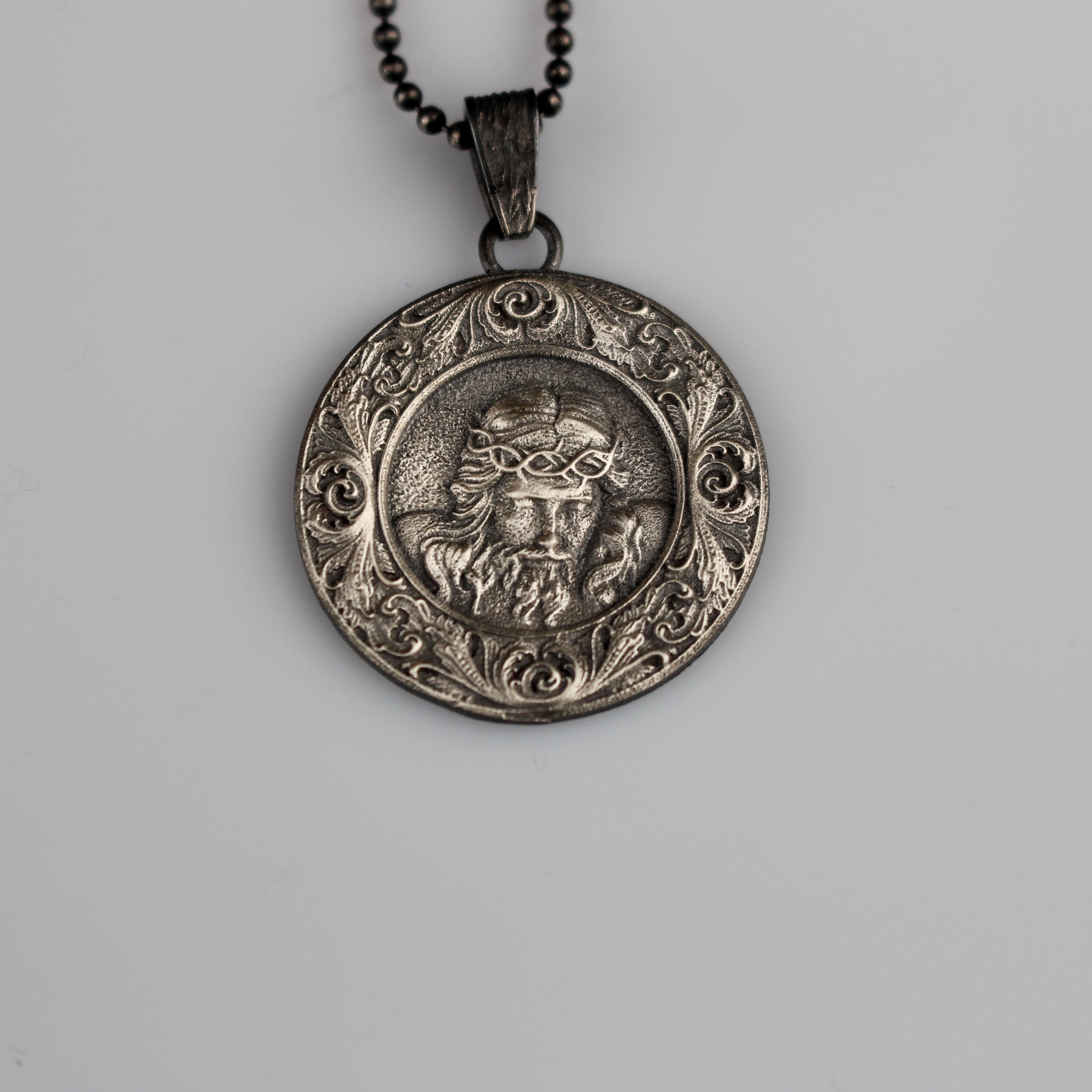 Sterling Jesus Necklace