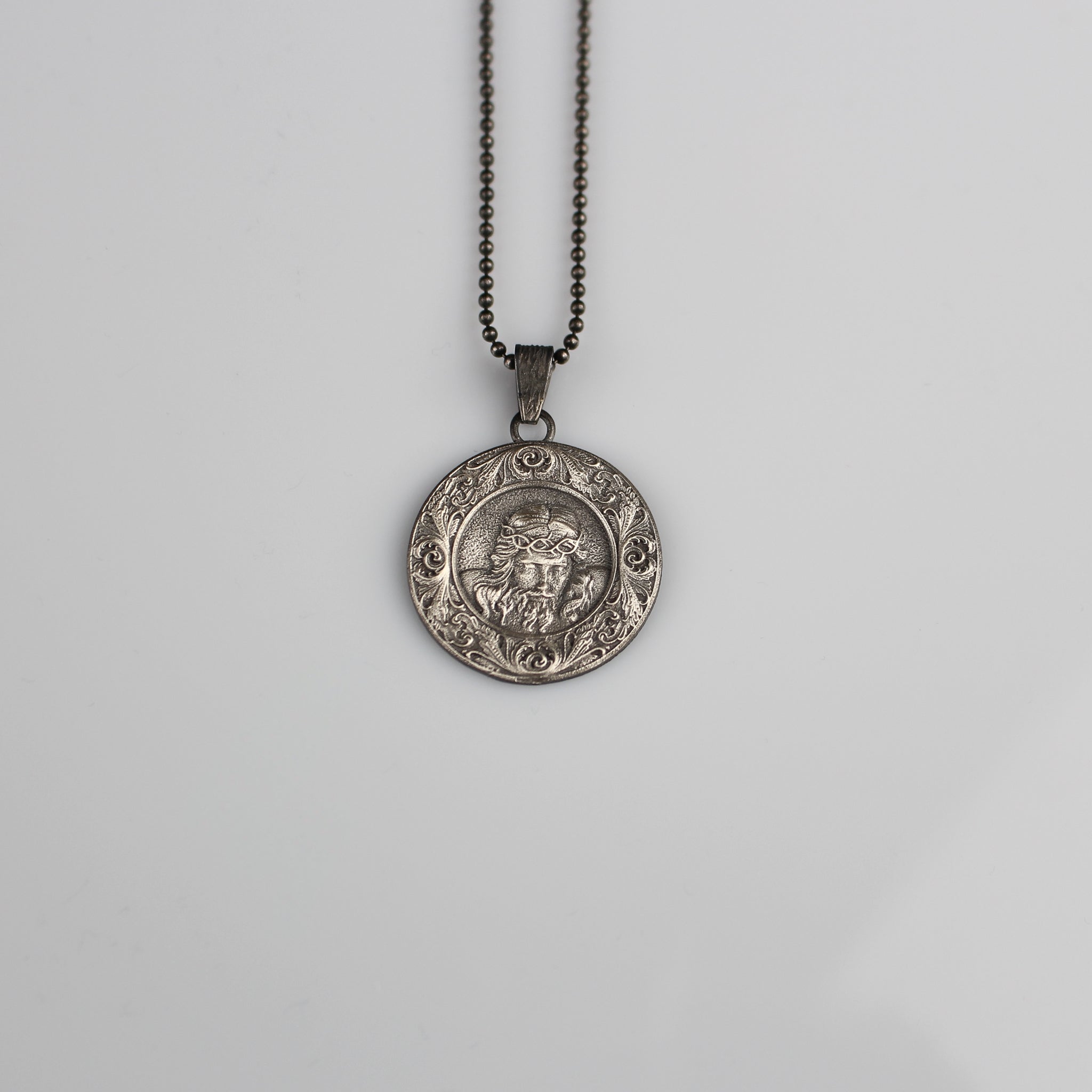 Sterling Jesus Necklace