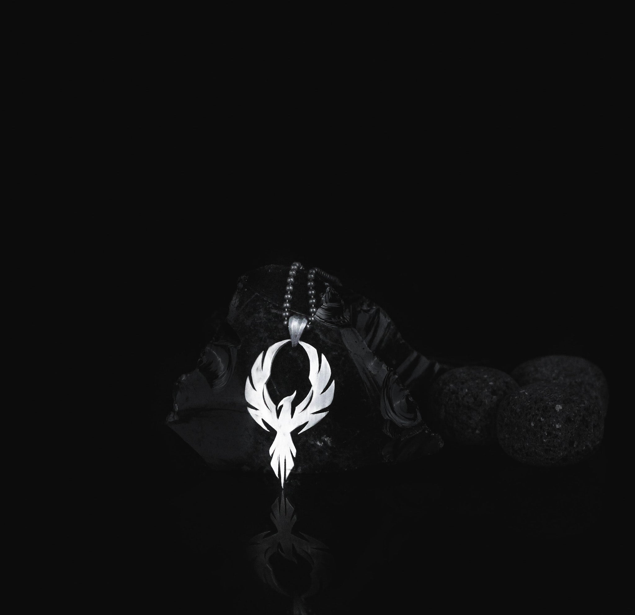 Solid Silver Phoenix Necklace, Handmade Phoenix Necklace