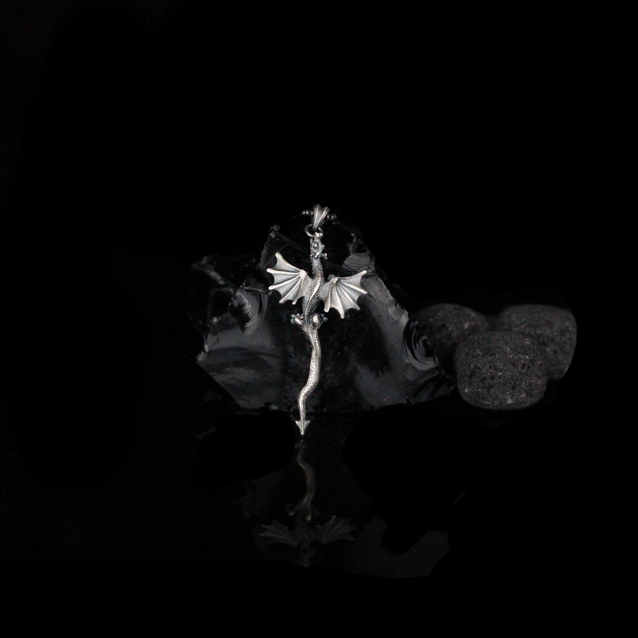 Unique Dragon Necklace in 925K Sterling Silver | Mythical Creature Dragon Necklace